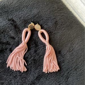 Vintage pink tassel earrings